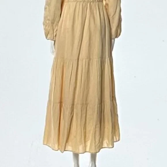 Sezane Mock Neck Long Dress in Neutral Color Size 38/6 - Picture 8 of 10